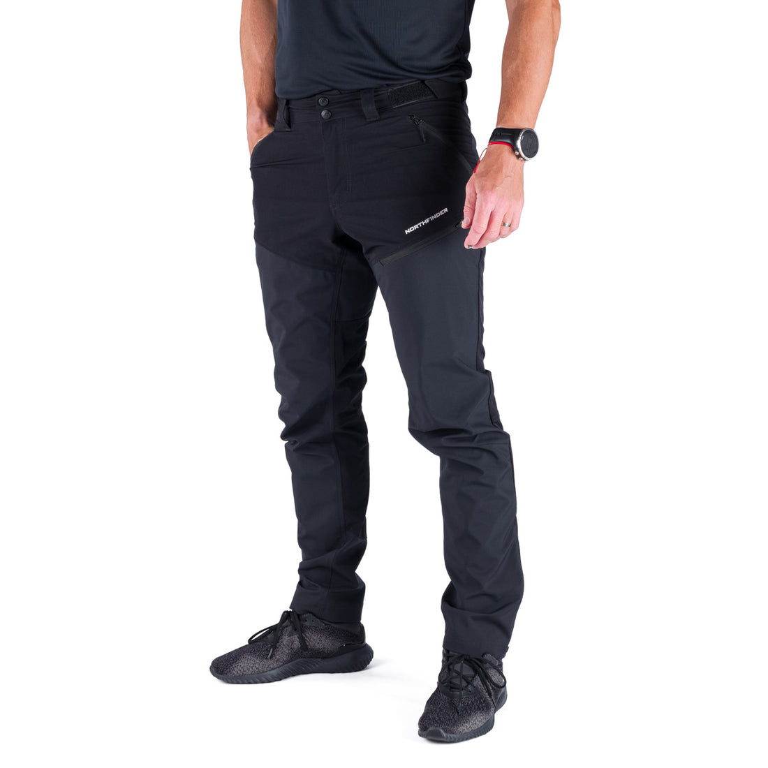 NO-3987OR men's trekking hybrid softshell pants FIERO