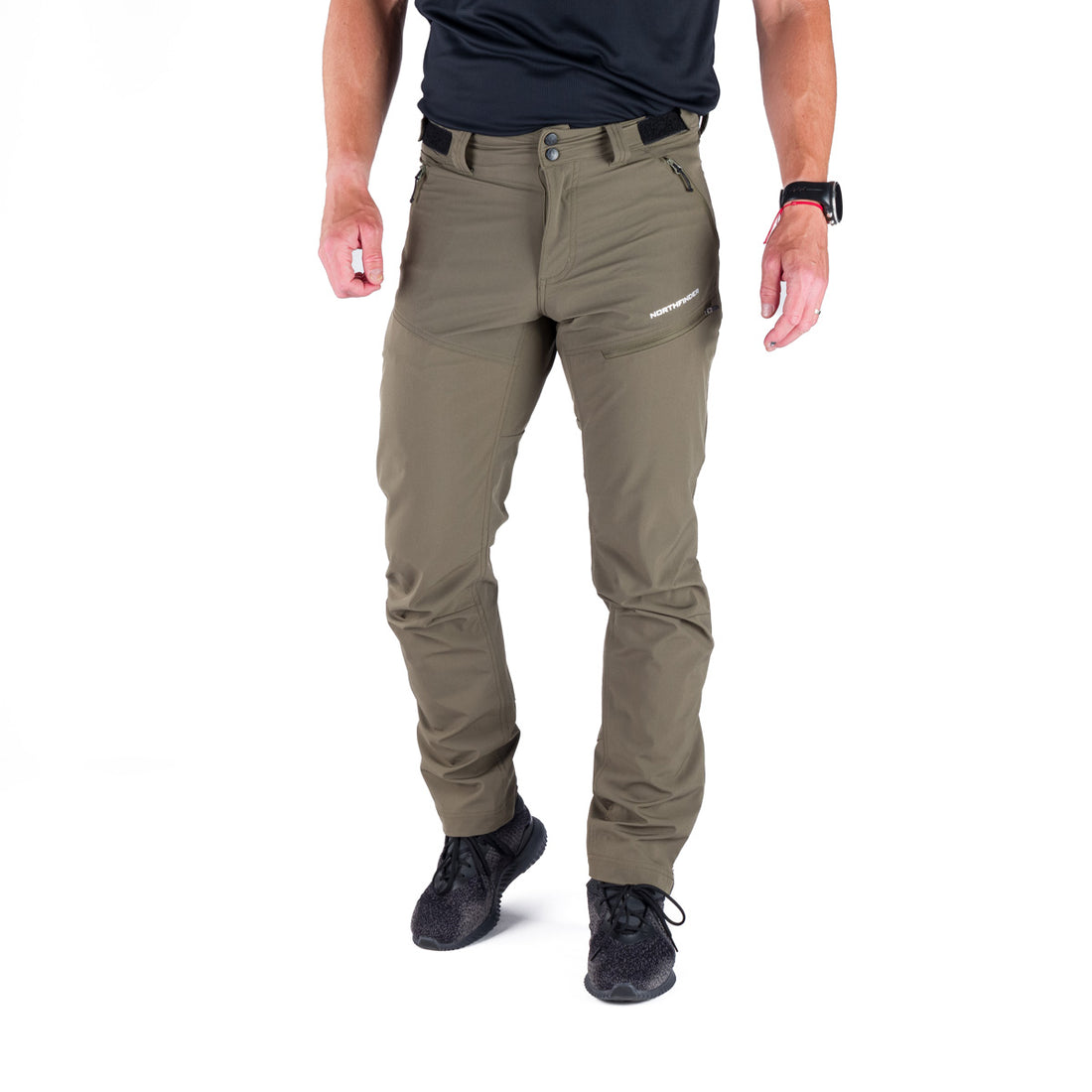 NO-3987OR men's trekking hybrid softshell pants FIERO
