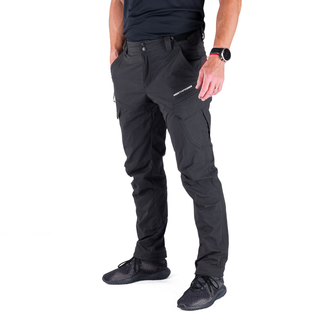 NO-3990OR men's trekking cargo cotton look pants BASTIAN