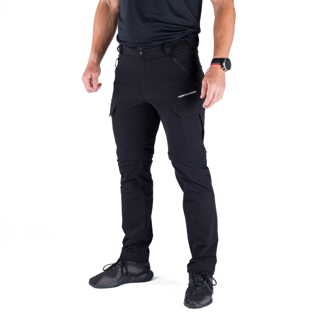 NO-3994OR men's trekking cargo 2in1 zip of stretch pants CARUSO