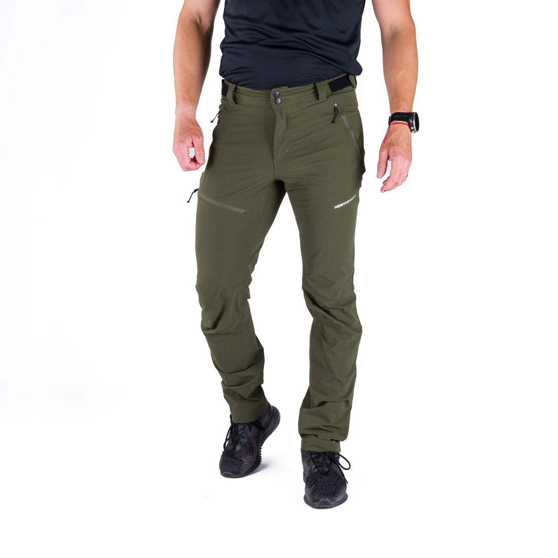 NO-3999OR men's trekking technical regular fit stretch pants  AURELIAN