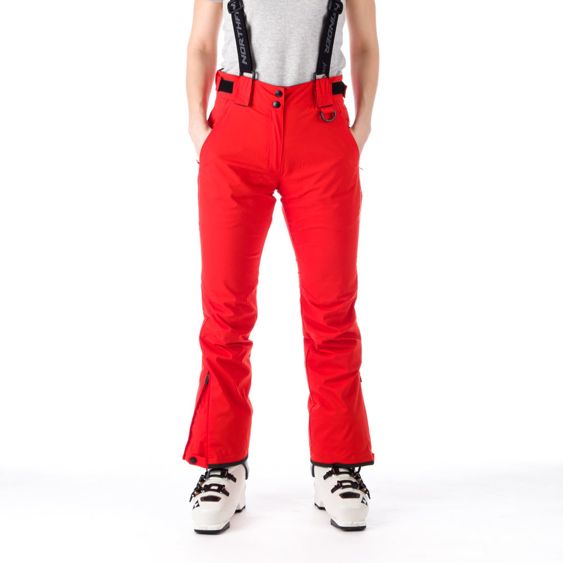 NO-4826SNW women's ski comfortable trousers with braces DELLA