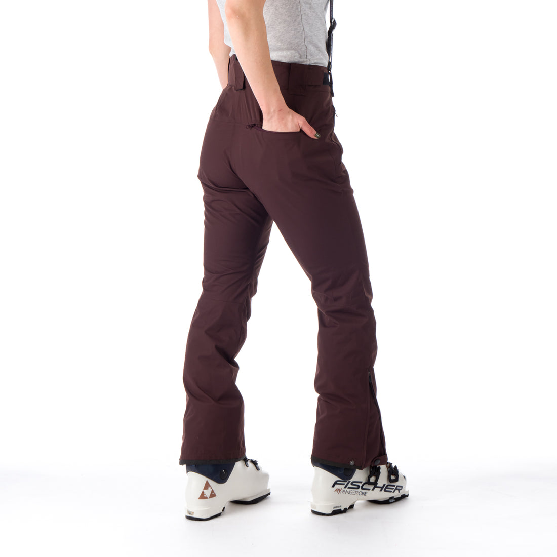NO-4826SNW women's ski comfortable trousers with braces DELLA