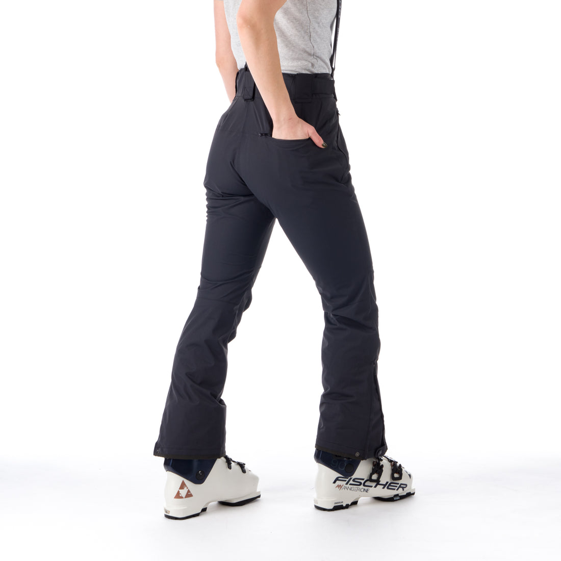 NO-4826SNW women's ski comfortable trousers with braces DELLA