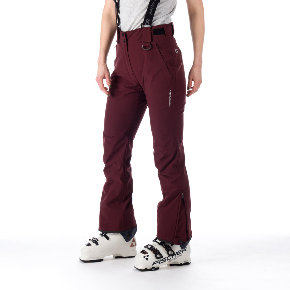 NO-4827SNW women's ski comfortable trousers with braces CAROLYN