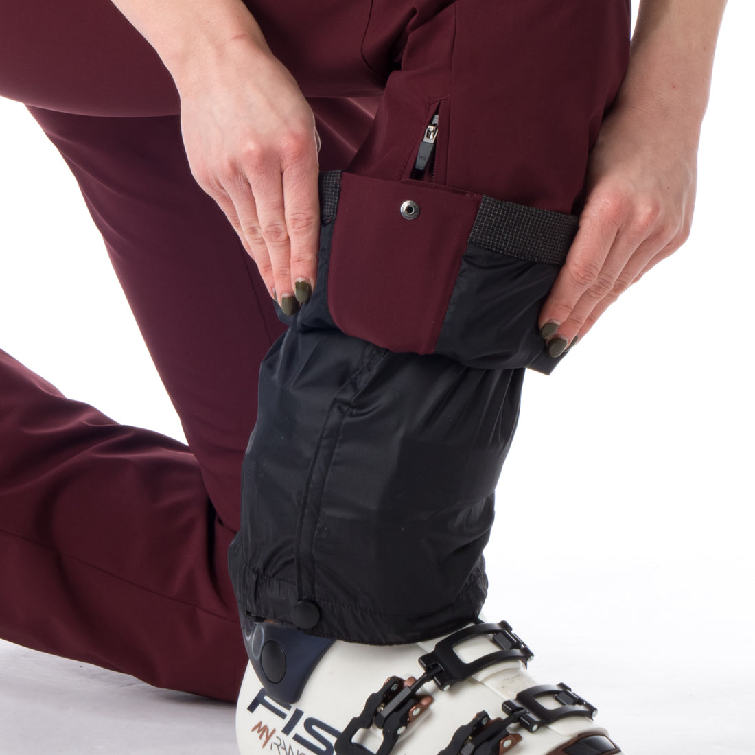 NO-4827SNW women's ski comfortable trousers with braces CAROLYN