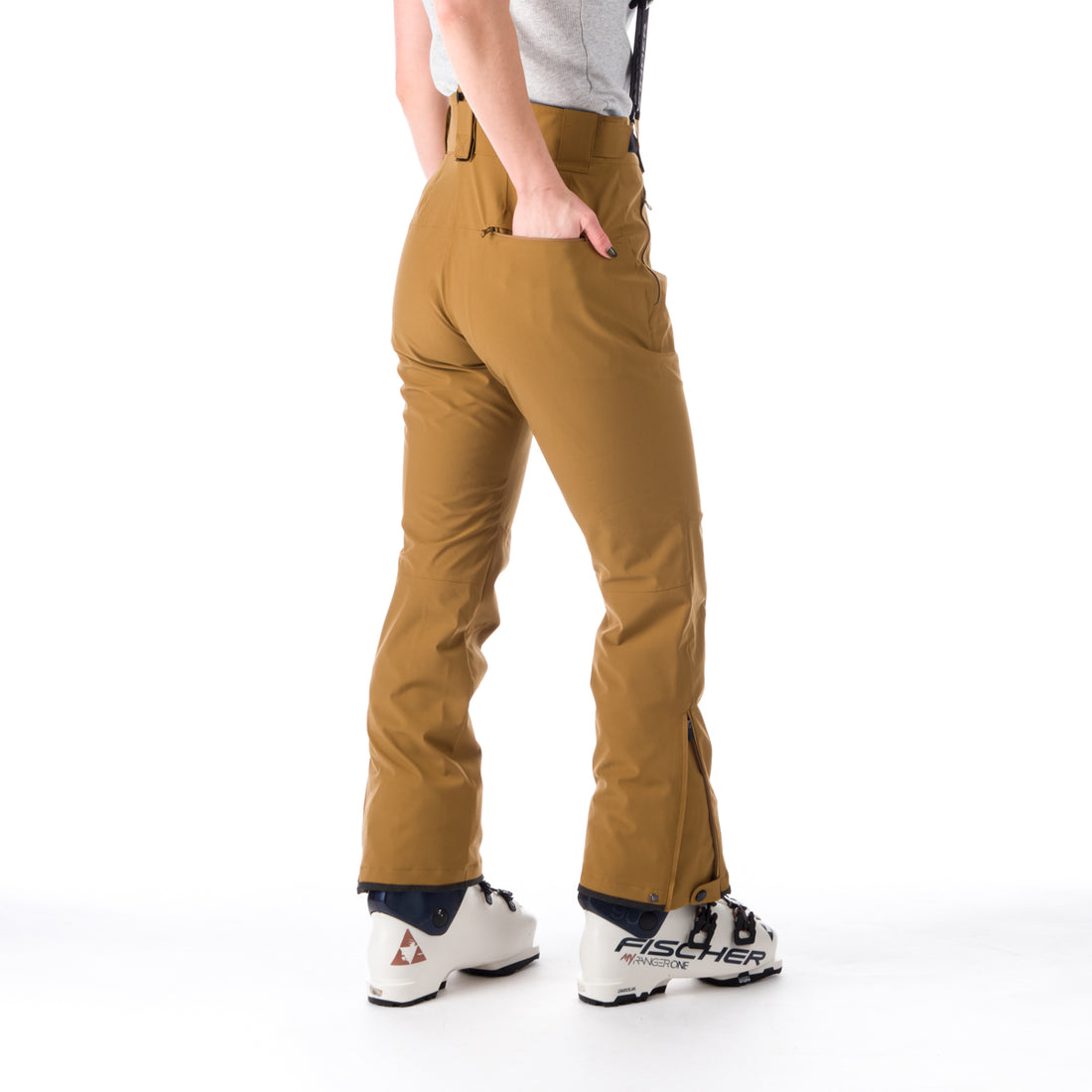 NO-4827SNW women's ski comfortable trousers with braces CAROLYN