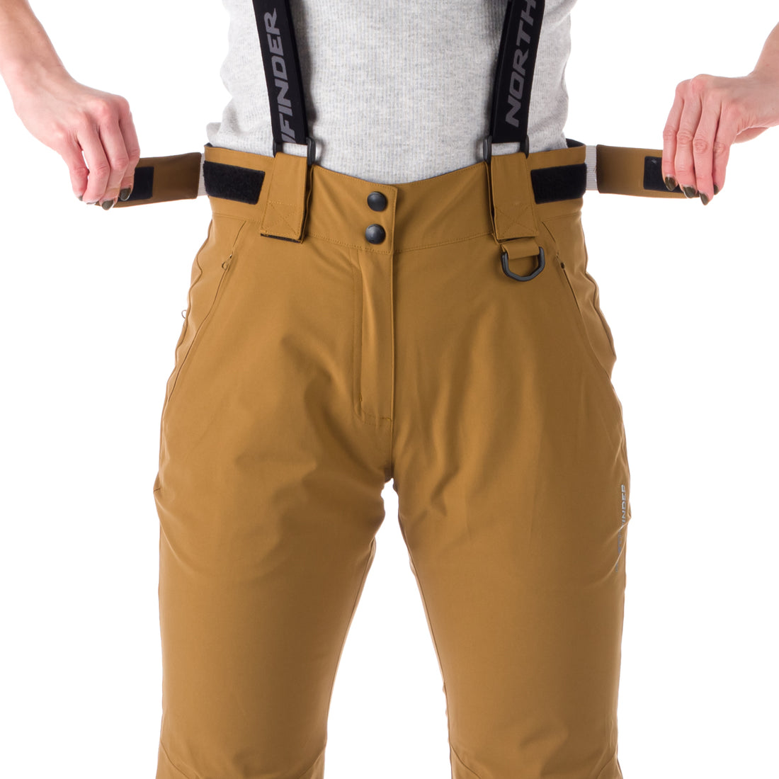 NO-4827SNW women's ski comfortable trousers with braces CAROLYN