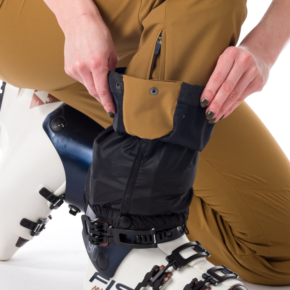 NO-4827SNW women's ski comfortable trousers with braces CAROLYN