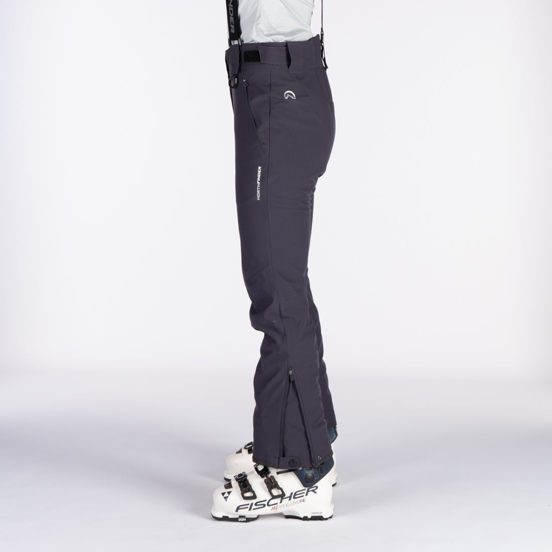 NO-4827SNW women's ski comfortable trousers with braces CAROLYN