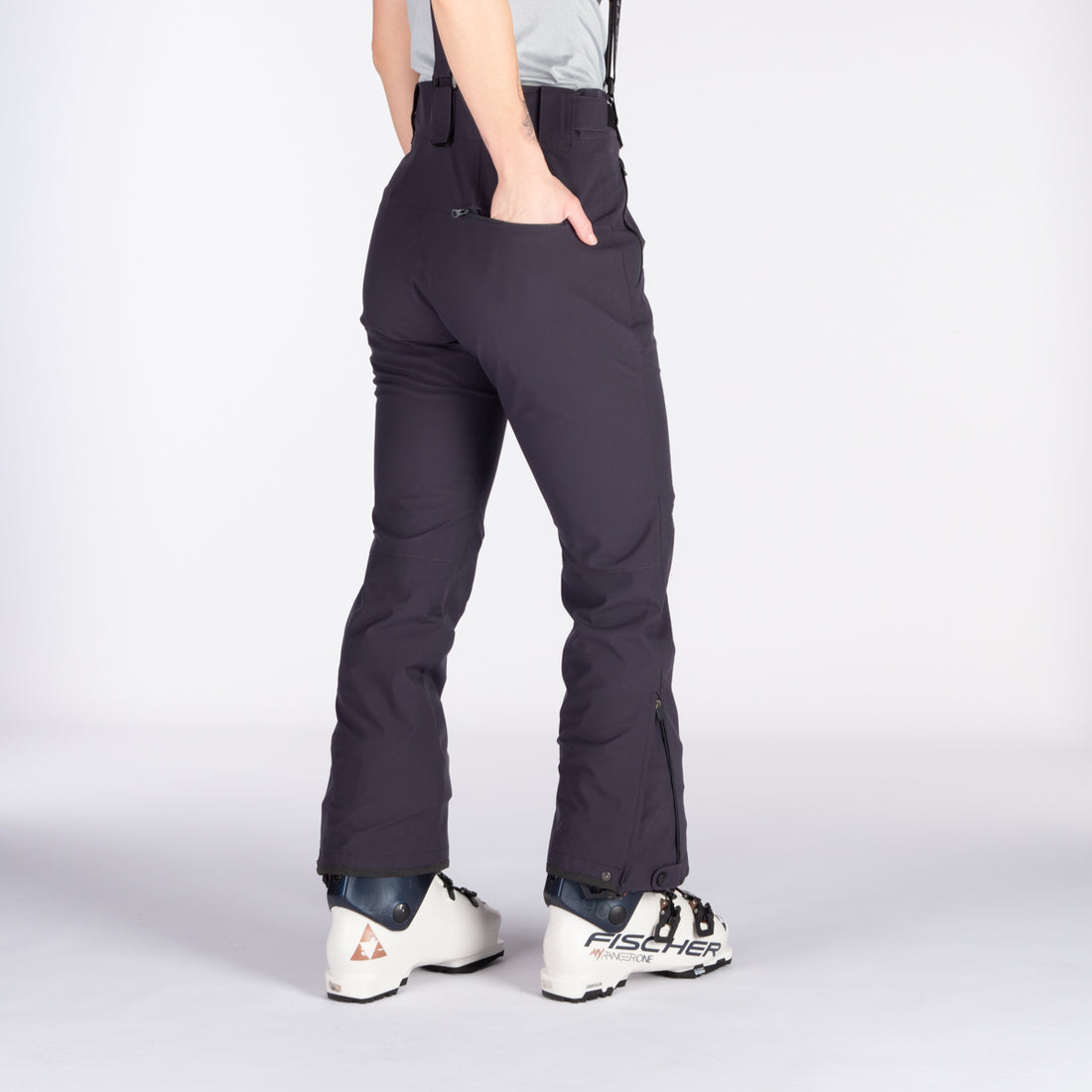 NO-4827SNW women's ski comfortable trousers with braces CAROLYN