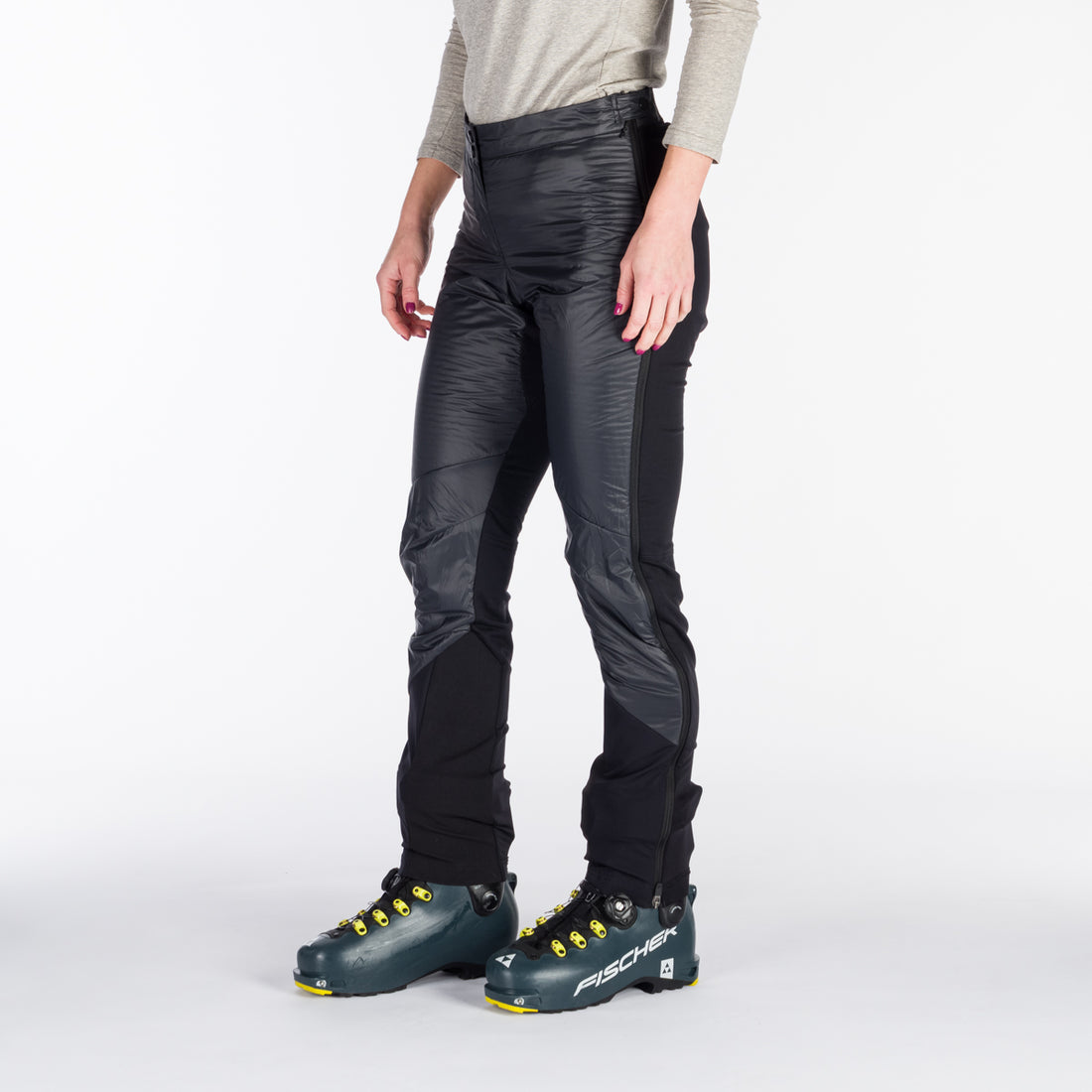 NO-4850SKP women's ski-touring hybrid active lightweight full zip pants with Polartec Alpha direct VETERNE