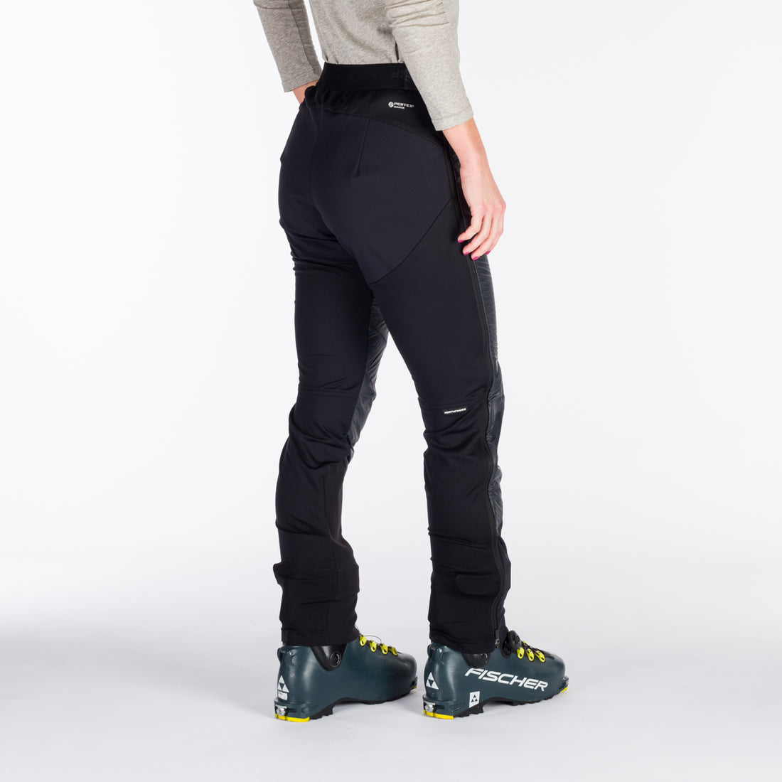 NO-4850SKP women's ski-touring hybrid active lightweight full zip pants with Polartec Alpha direct VETERNE