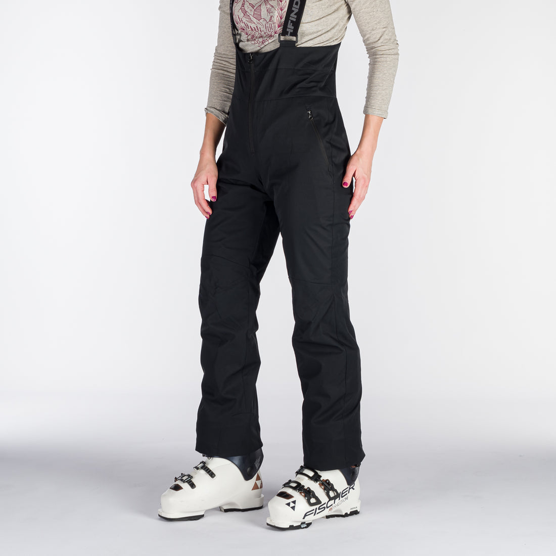 NO-4892SNW women's ski stretch high cut trousers with bib BESSIE