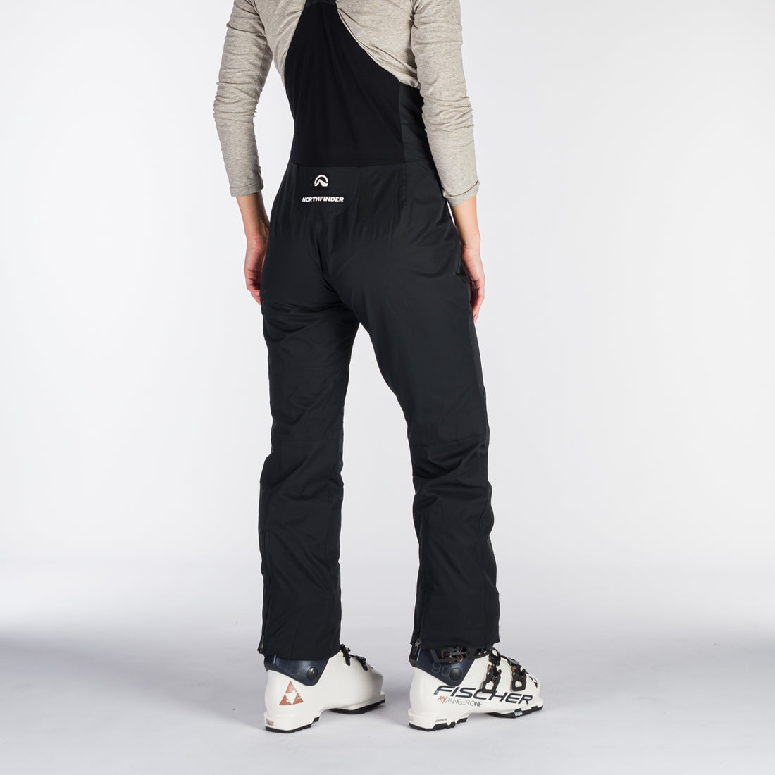 NO-4892SNW women's ski stretch high cut trousers with bib BESSIE