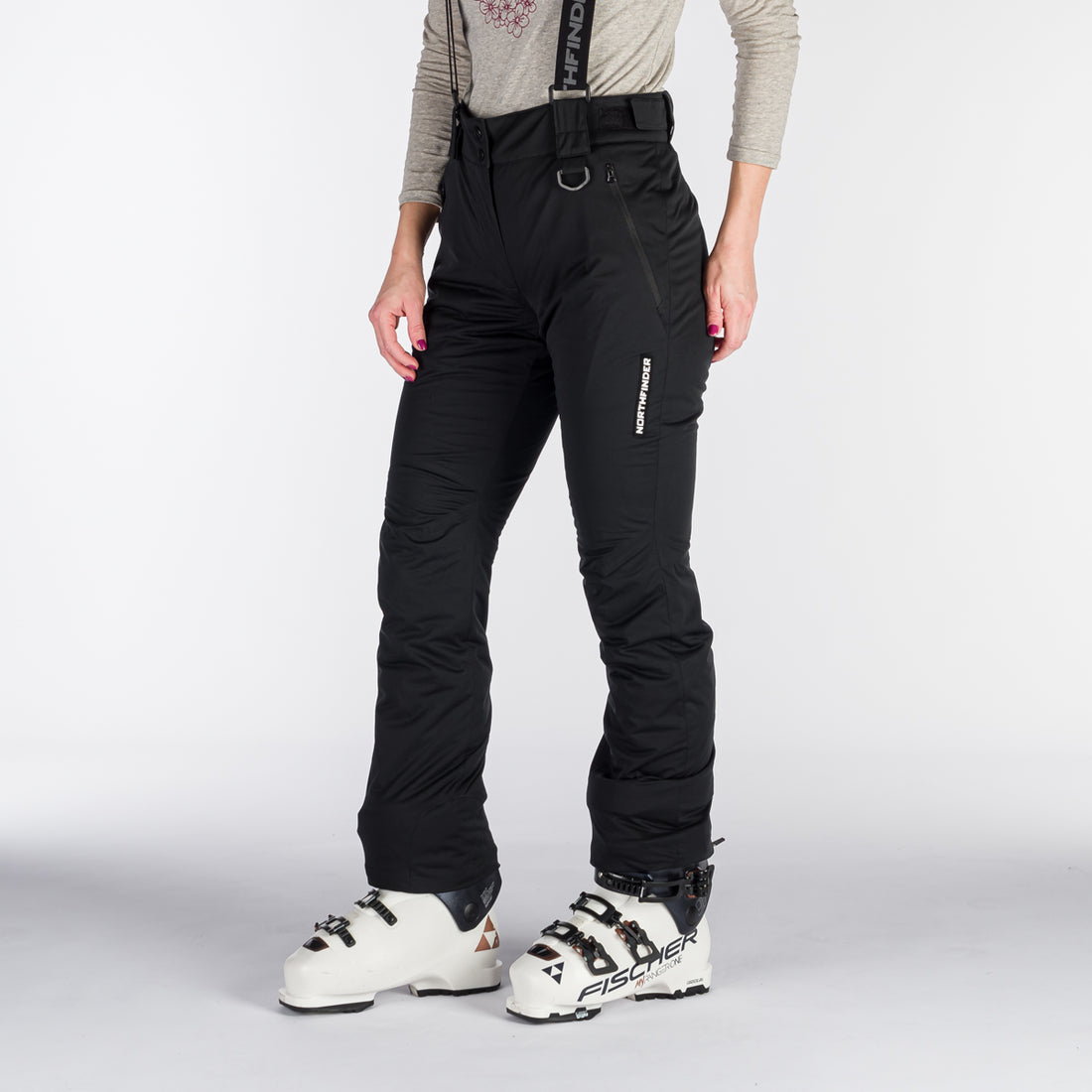 NO-4893SNW women's ski allover print insulated trousers VERNA