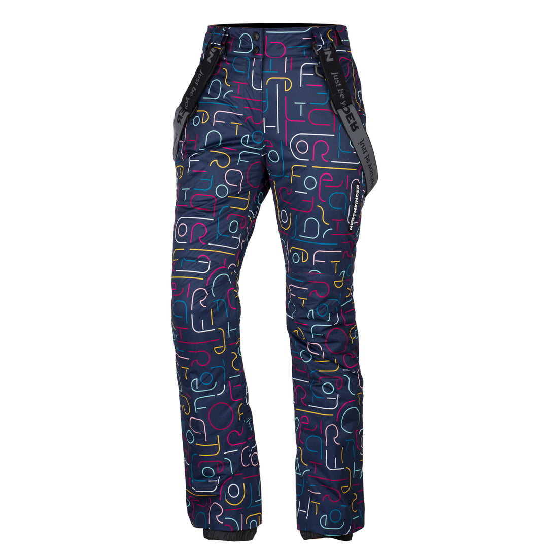 NO-4893SNW women's ski allover print insulated trousers VERNA