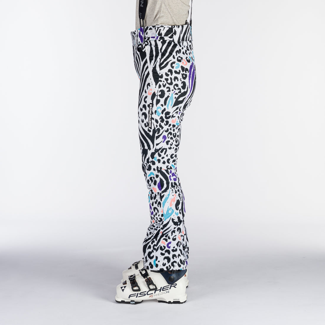 NO-4893SNW women's ski allover print insulated trousers VERNA