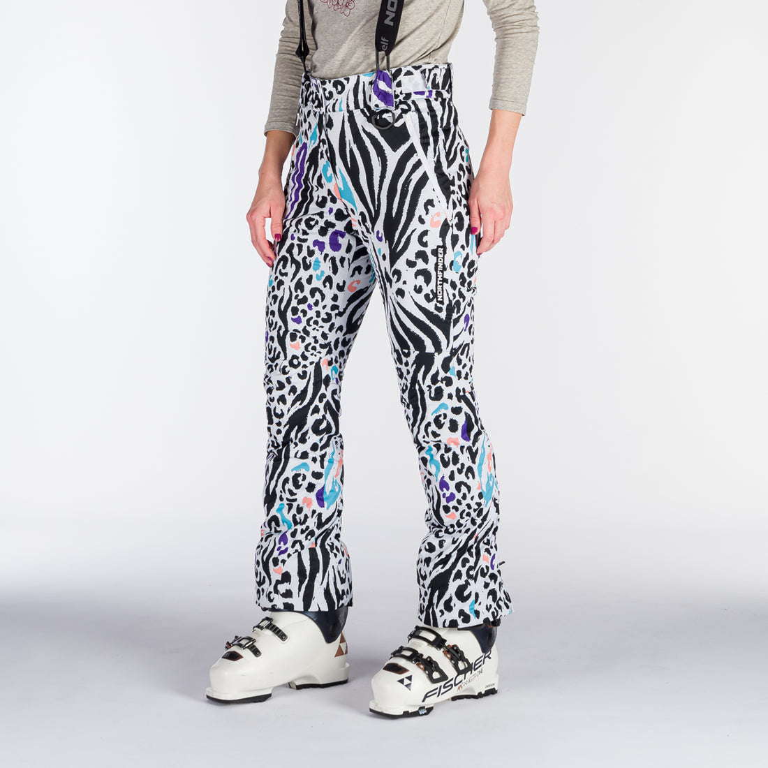 NO-4893SNW women's ski allover print insulated trousers VERNA