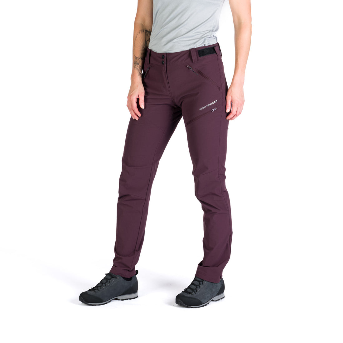 NO-4929OR women's travel elastic regular fit pants JANICE