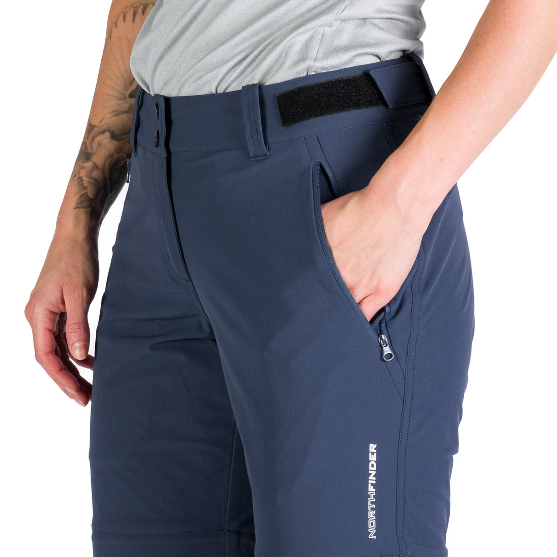 NO-4933OR women's trekking 2in1 zip off stretch pants KAY