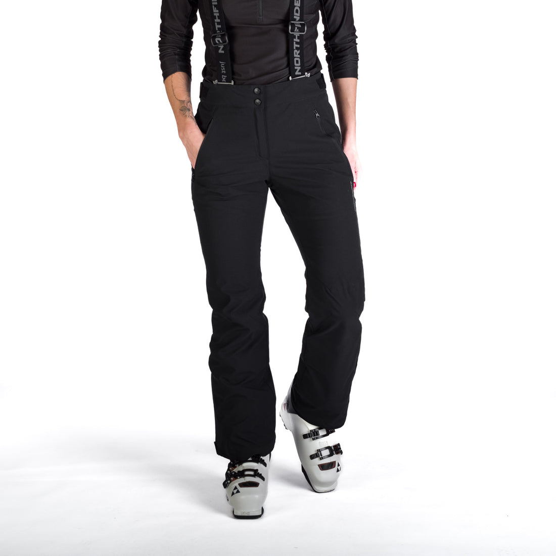 NO-4970SNW women's ski comfortable trousers with braces JODI