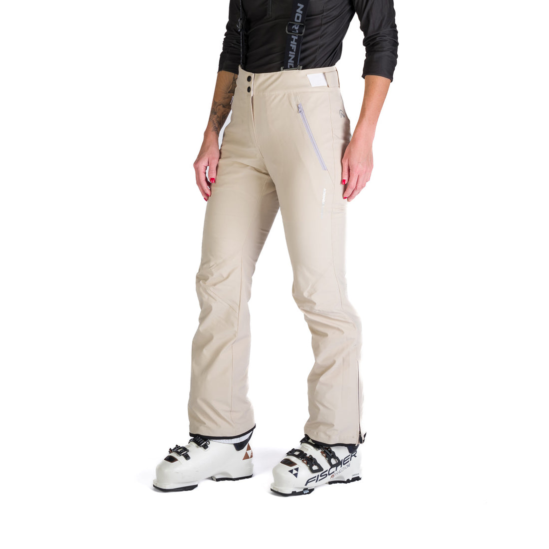 NO-4970SNW women's ski comfortable trousers with braces JODI