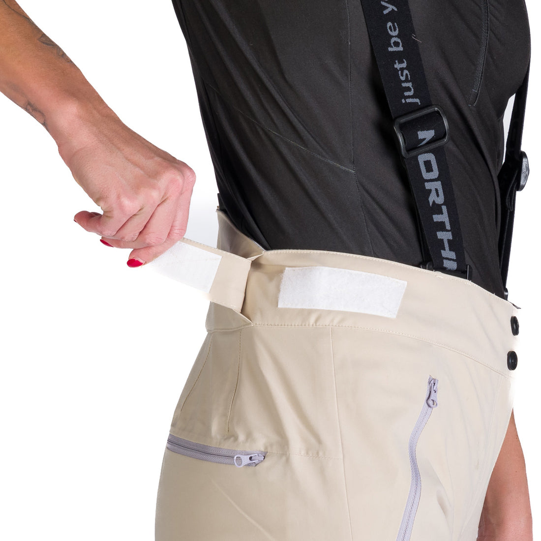 NO-4970SNW women's ski comfortable trousers with braces JODI