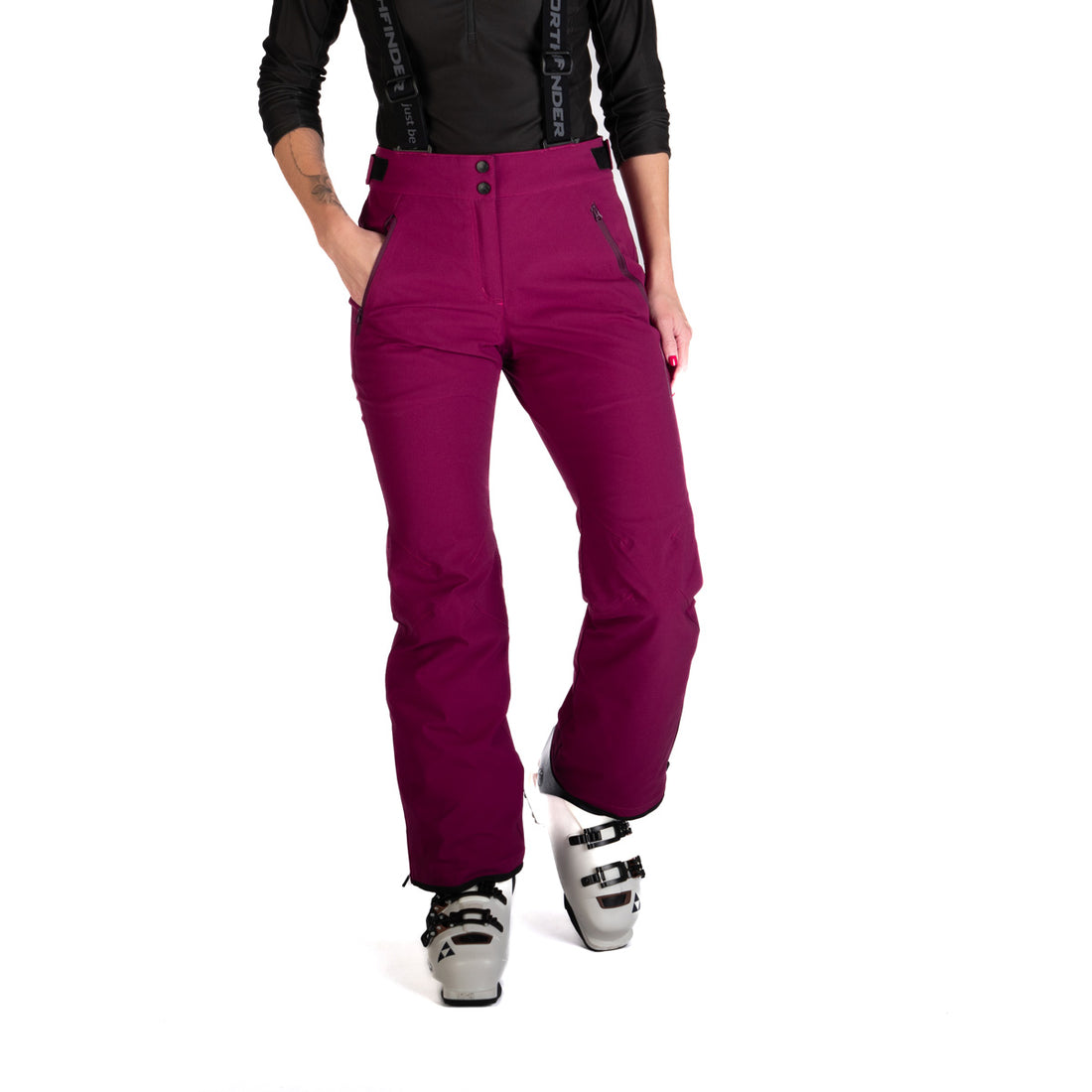 NO-4970SNW women's ski comfortable trousers with braces JODI