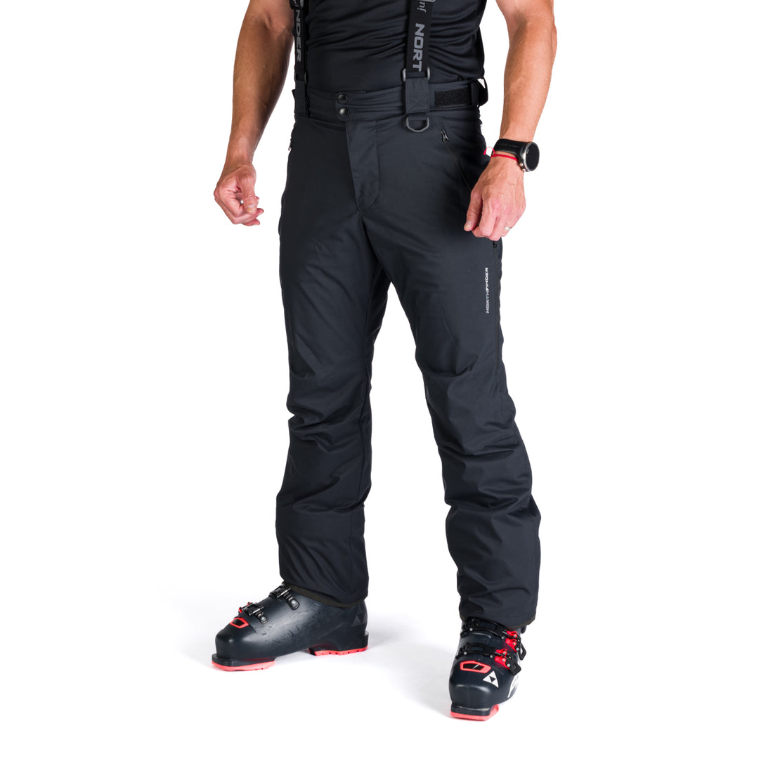 NO-5008SNW men's ski pants with braces ISHAAN