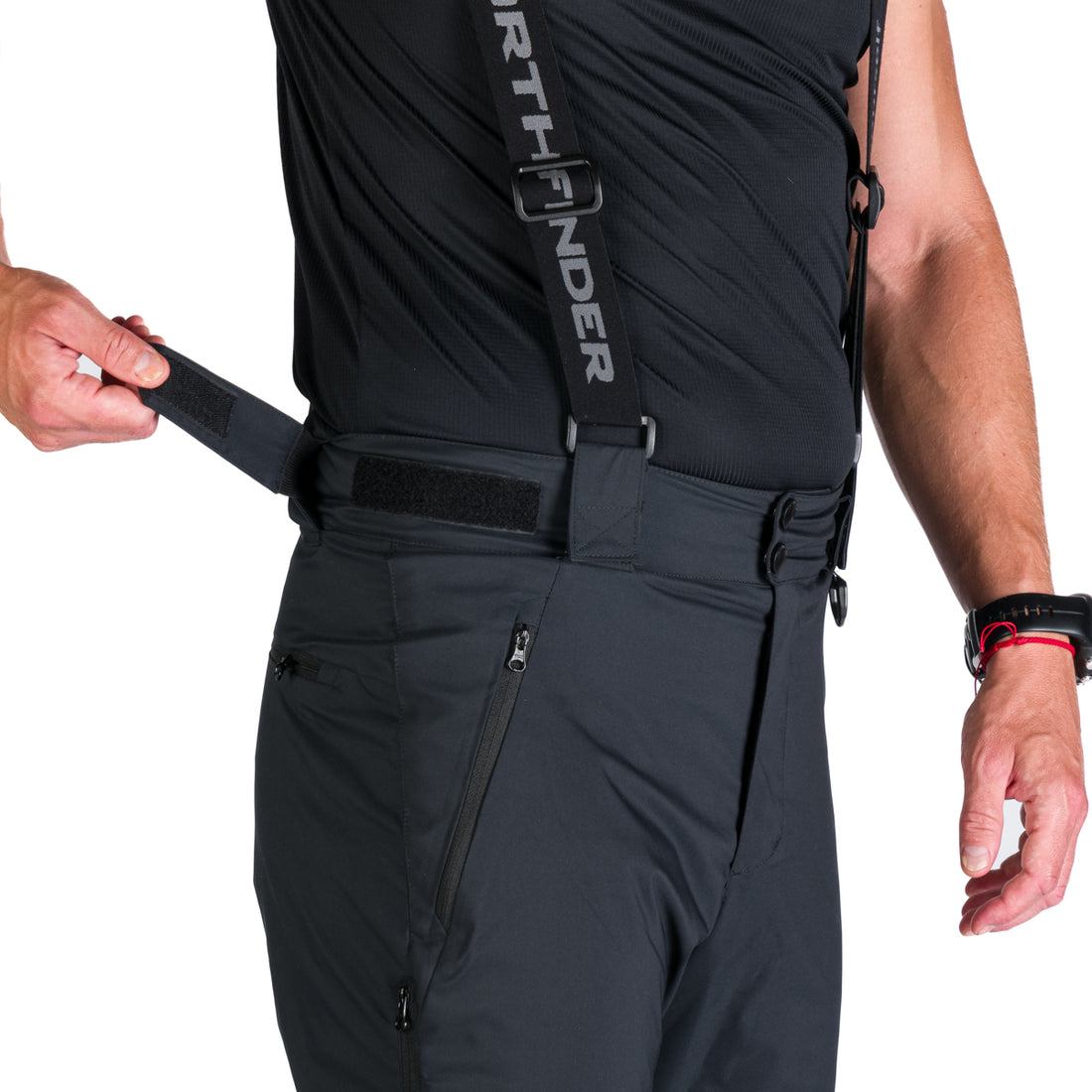 NO-5008SNW men's ski pants with braces ISHAAN