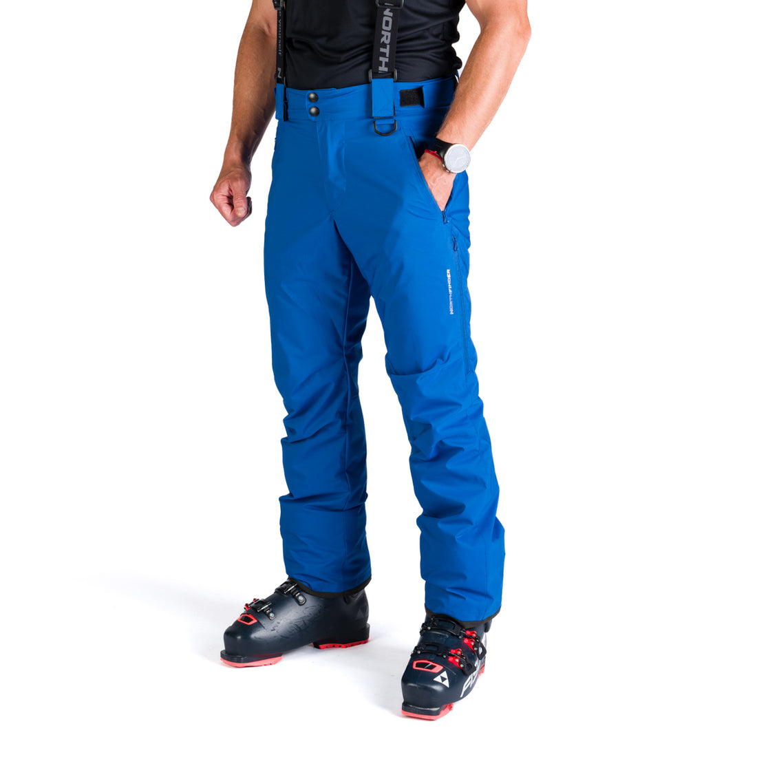 NO-5008SNW men's ski pants with braces ISHAAN