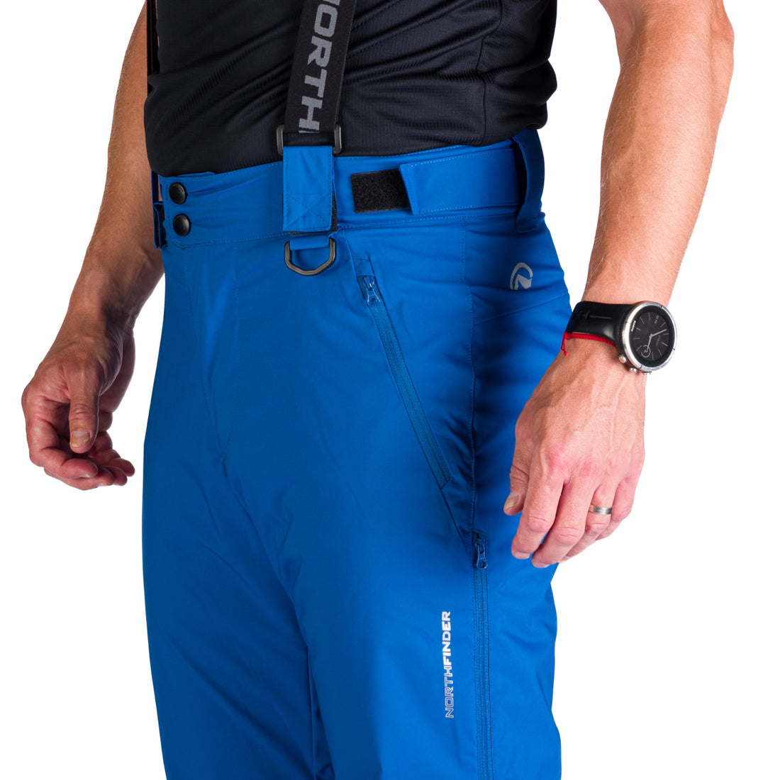 NO-5008SNW men's ski pants with braces ISHAAN