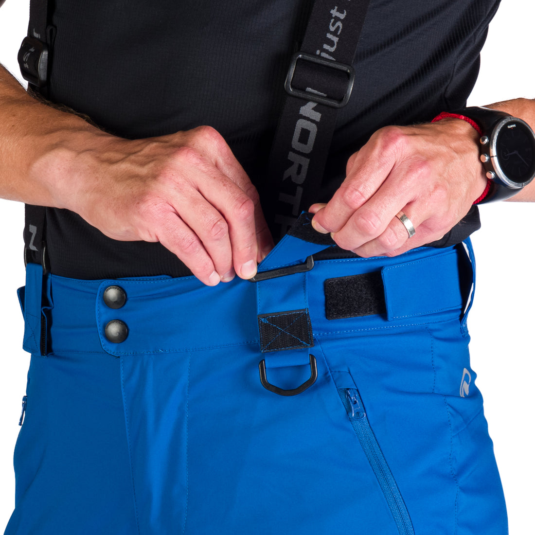 NO-5008SNW men's ski pants with braces ISHAAN