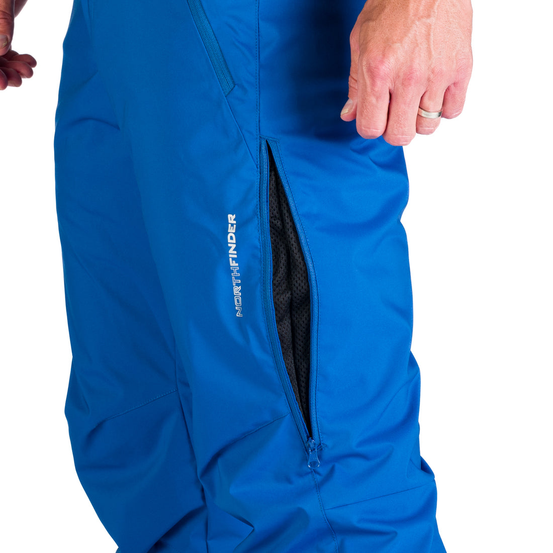 NO-5008SNW men's ski pants with braces ISHAAN