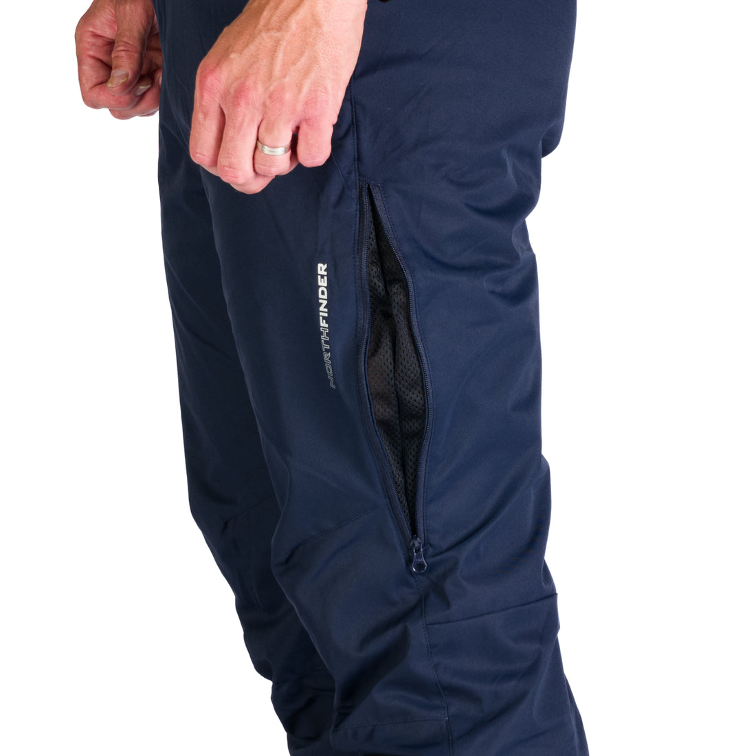 NO-5008SNW men's ski pants with braces ISHAAN