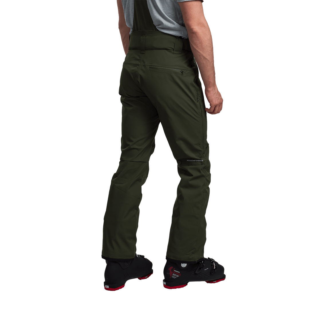 NO-5008SNW men's ski pants with braces ISHAAN