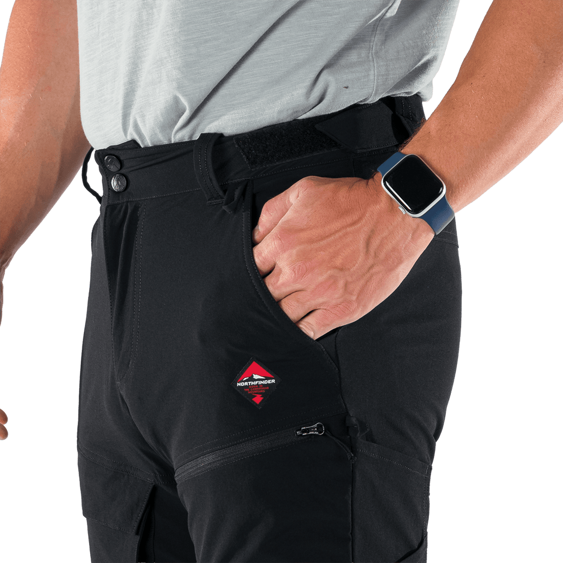 NO-5070OR men's trekking cargo 2 in 1 zip off stretch pants SOCRATES