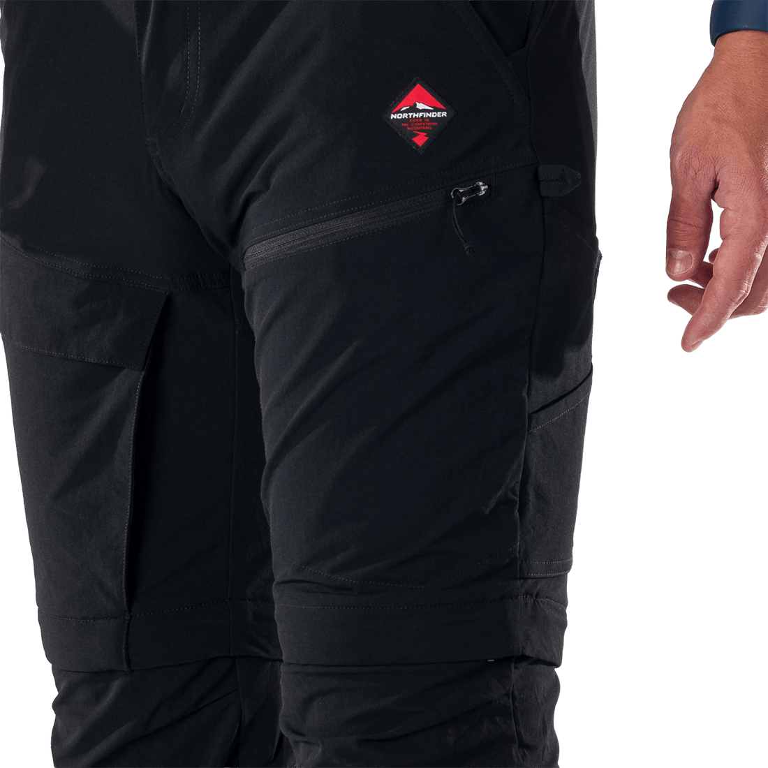NO-5070OR men's trekking cargo 2 in 1 zip off stretch pants SOCRATES