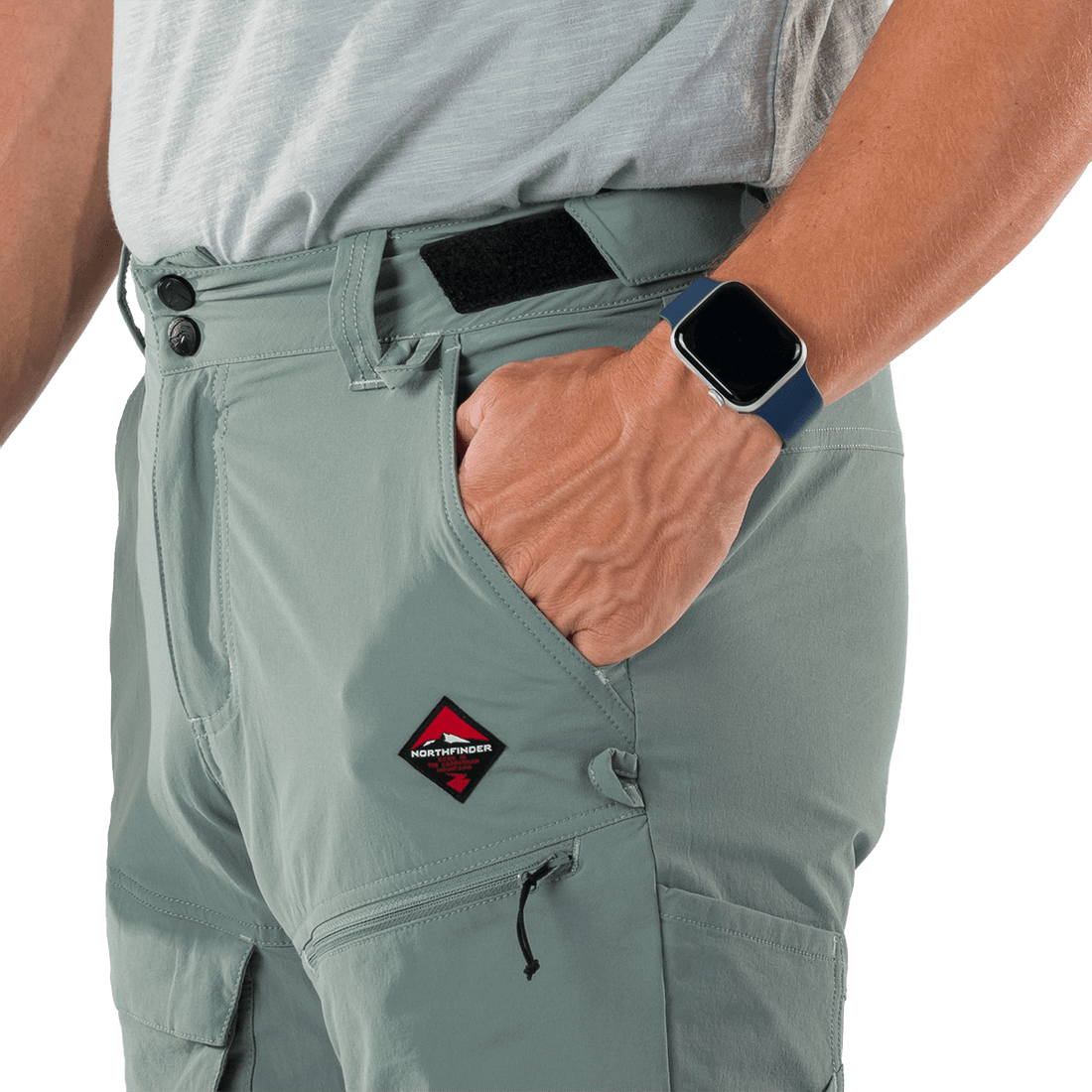 NO-5070OR men's trekking cargo 2 in 1 zip off stretch pants SOCRATES