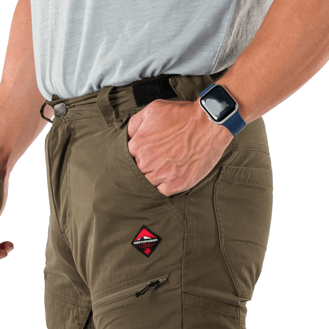 NO-5073OR men's trekking cargo cotton style pants VALENTIN