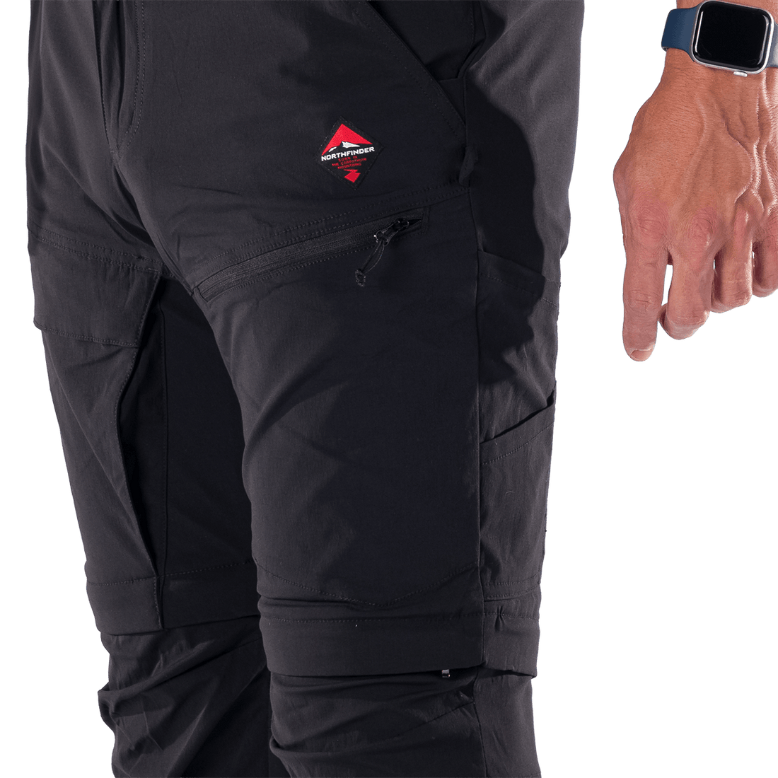NO-5075OR men's lightweight cargo 2 in 1 zip off stretch pants BARTOL