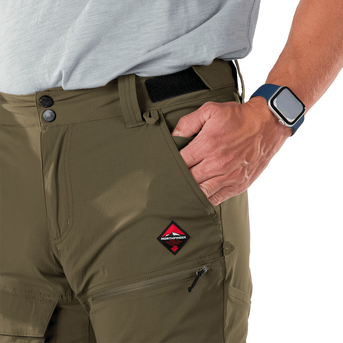 NO-5075OR men's lightweight cargo 2 in 1 zip off stretch pants BARTOL
