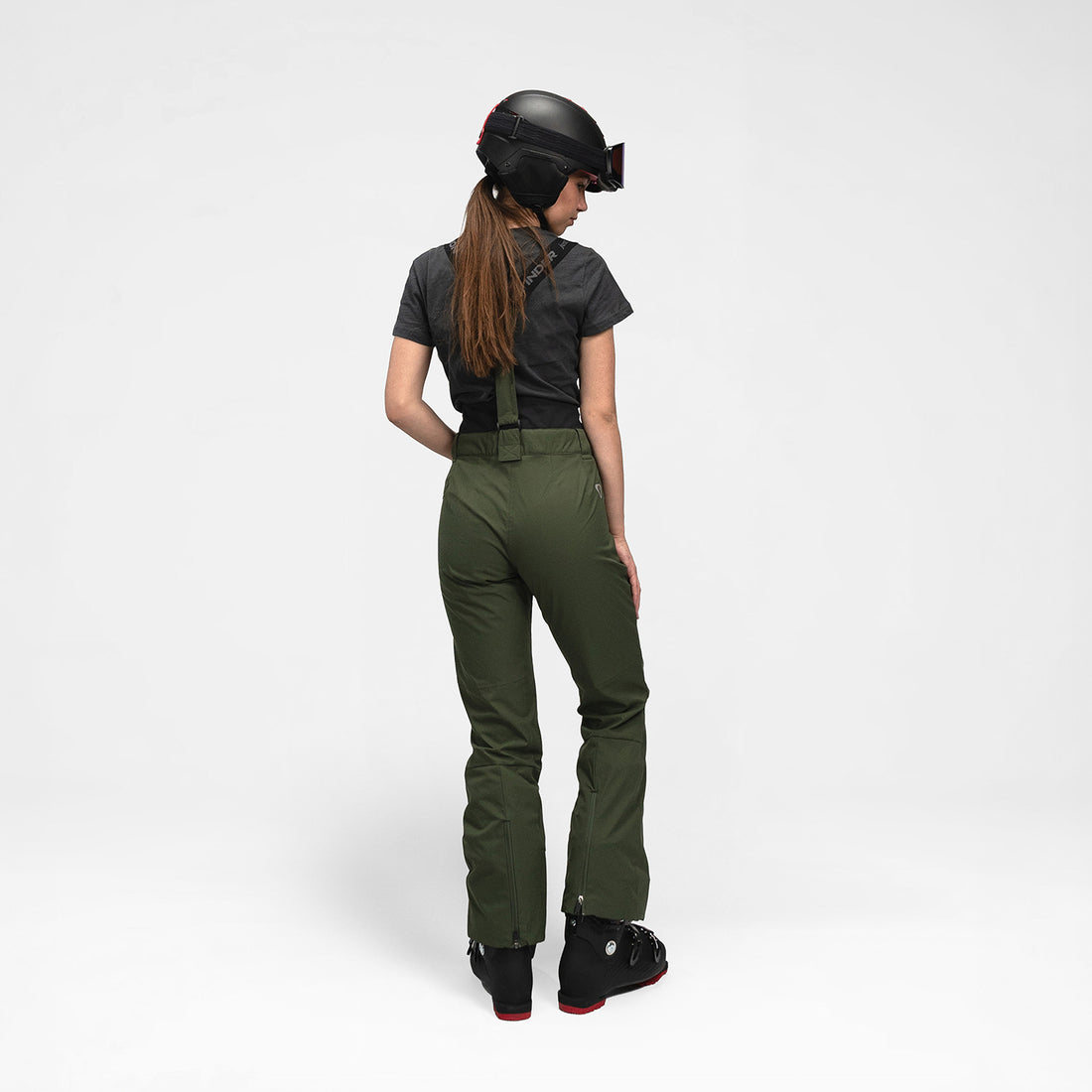 NO-6046SNW women's ski comfortable trousers with braces MYLEE