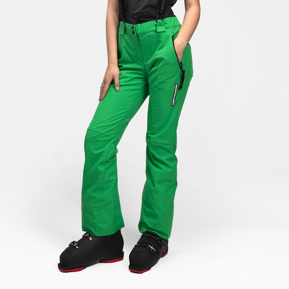 NO-6046SNW women's ski comfortable trousers with braces MYLEE