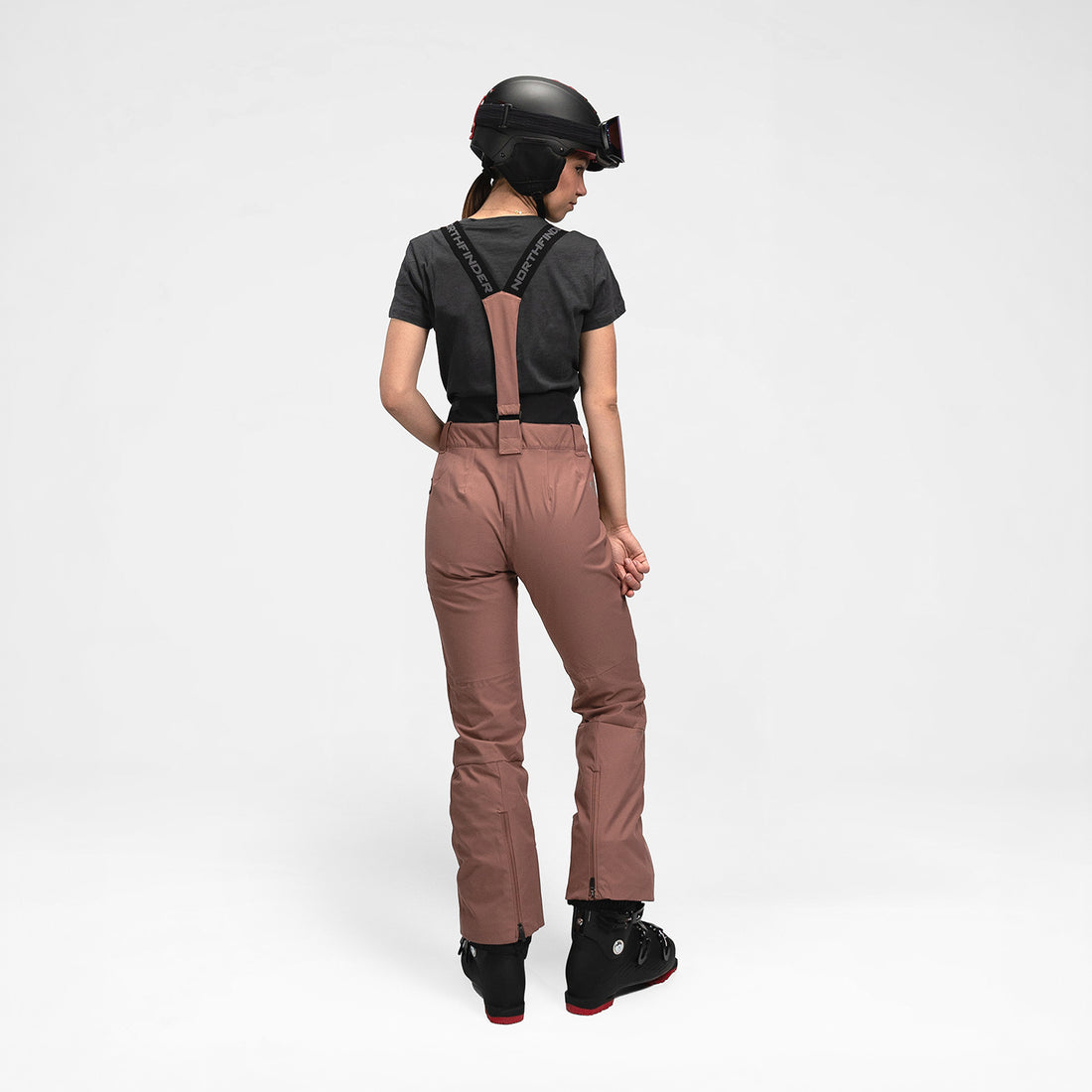 NO-6046SNW women's ski comfortable trousers with braces MYLEE
