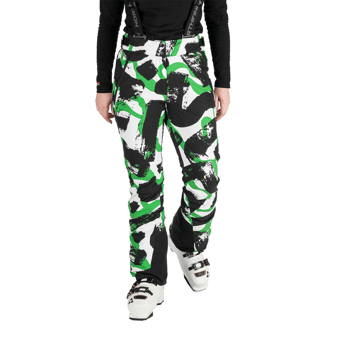 NO-6048SNW women's ski allover print trousers ISABELL