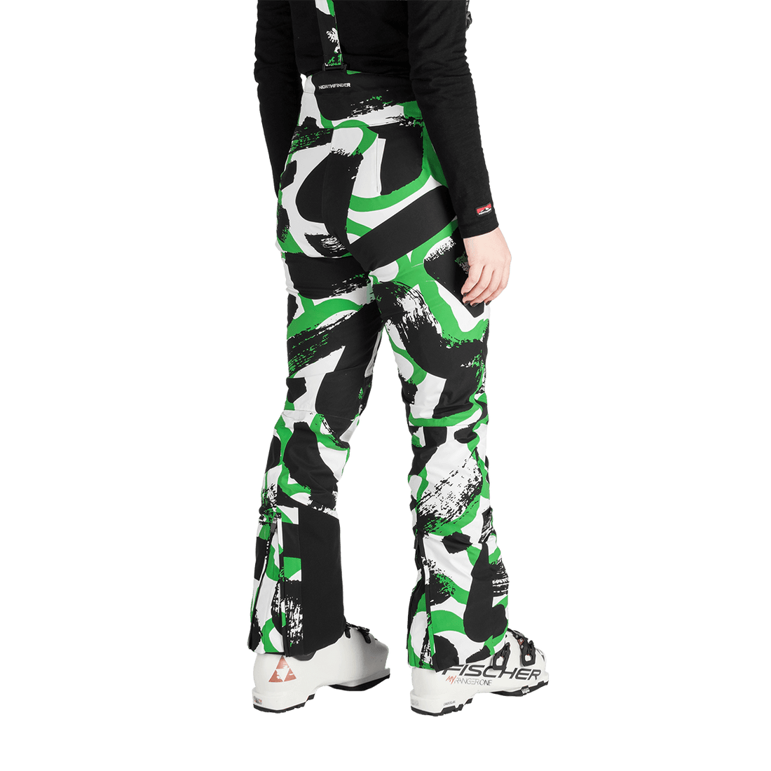 NO-6048SNW women's ski allover print trousers ISABELL
