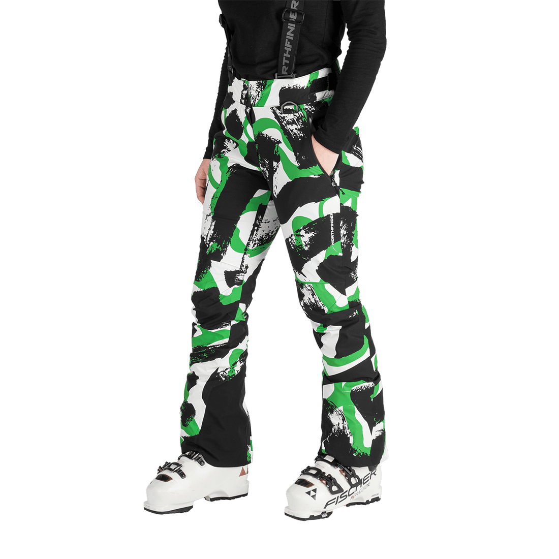 NO-6048SNW women's ski allover print trousers ISABELL