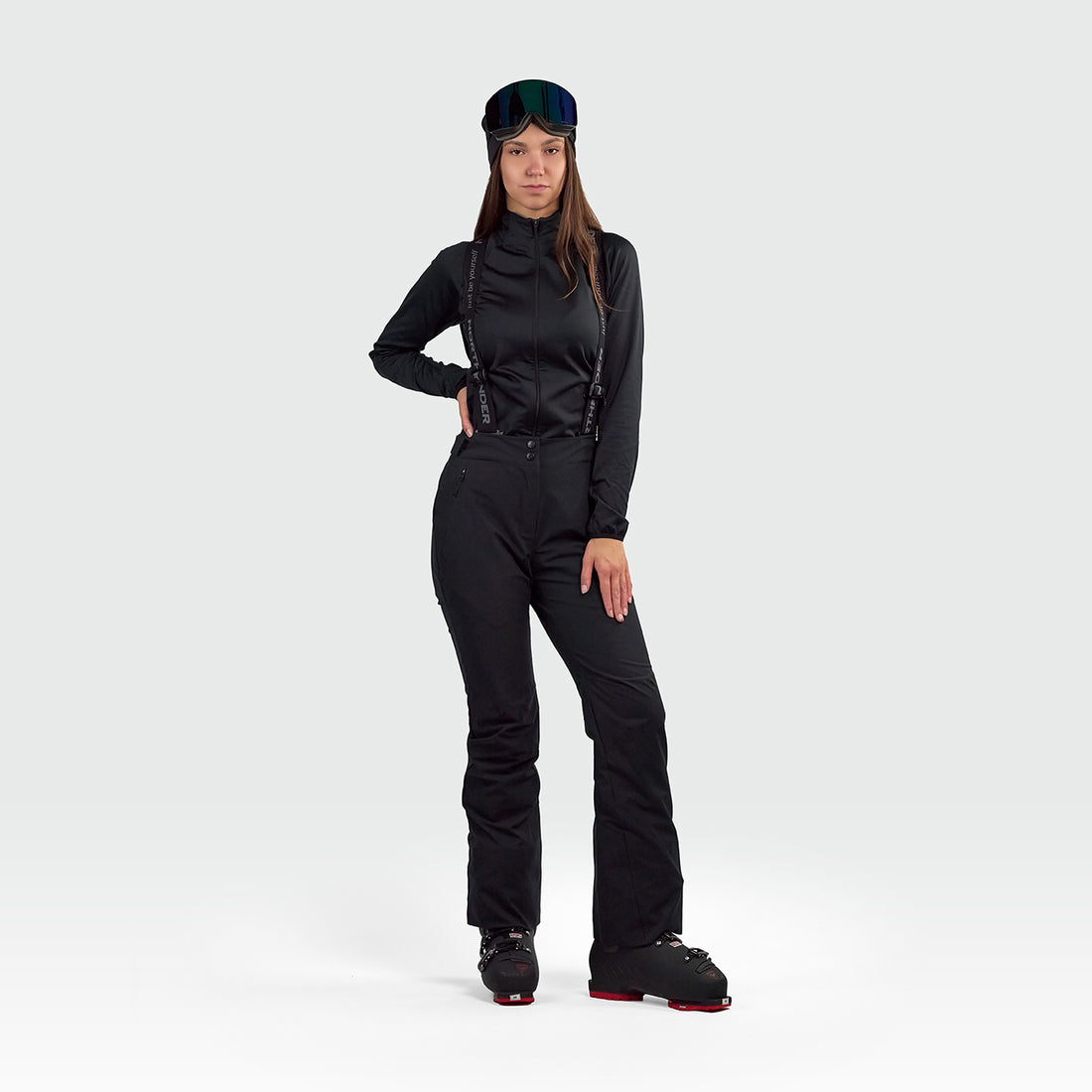 NO-6091SNW women's ski comfortable trousers with braces GEMNA